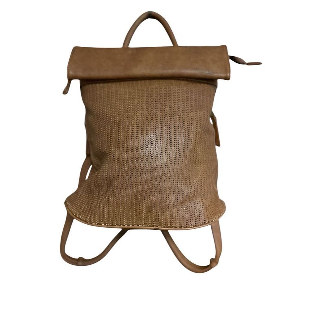 Antik Kraft Unisex Camel Brown Vegan Leather Backpack